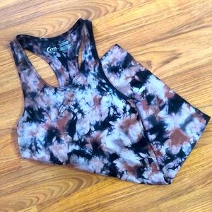 ZYIA Tie-Dye Tank Top - Black and Brown